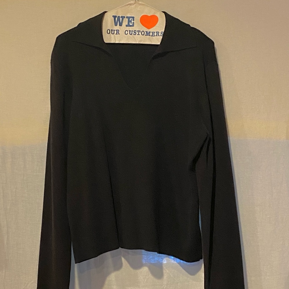 World Republic Clothing Co Black Collared Sweater